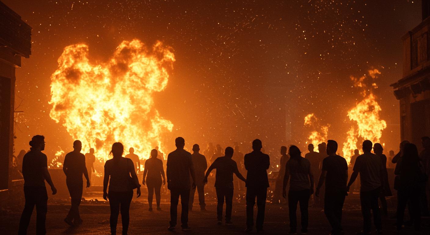 사고가 나는 모습