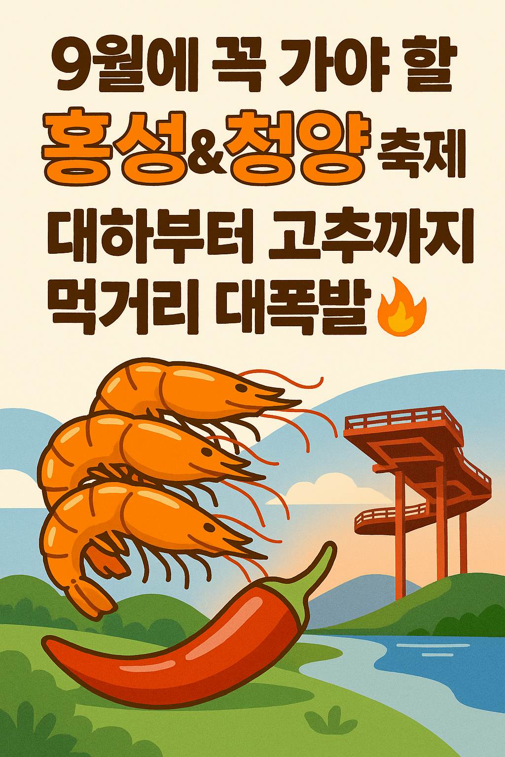 9월에 꼭 가야 할 홍성&청양 축제! 대하부터 고추까지 먹거리 대폭발