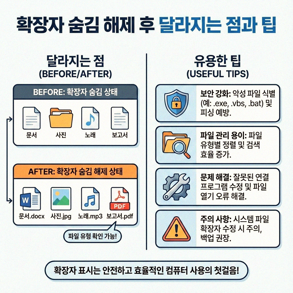 파일 확장자 더 이상 숨기지 마세요 탐색기 설정 해제하기
