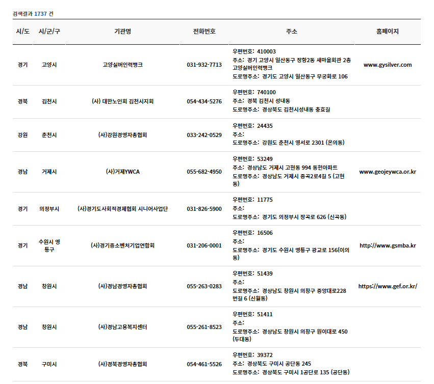 노인일자리 신청자격