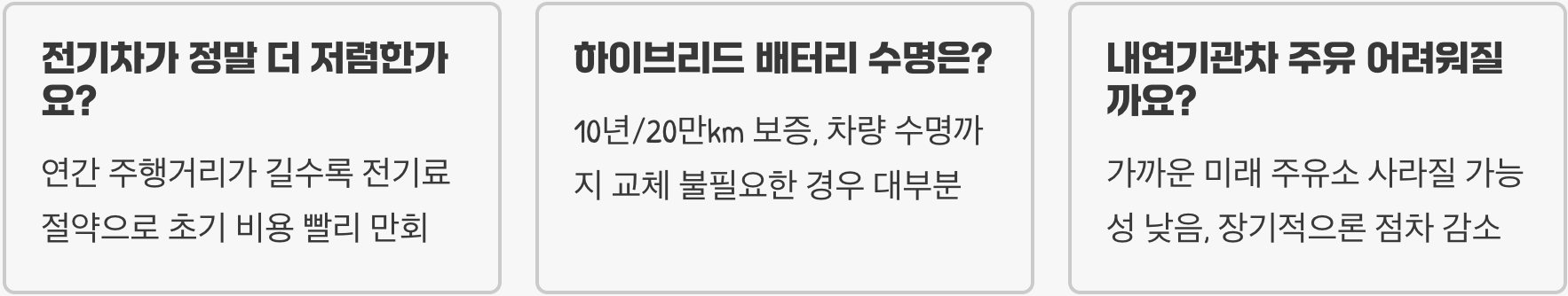 하이브리드자동차 vs 전기차 vs 내연기관, 최종 승자는?