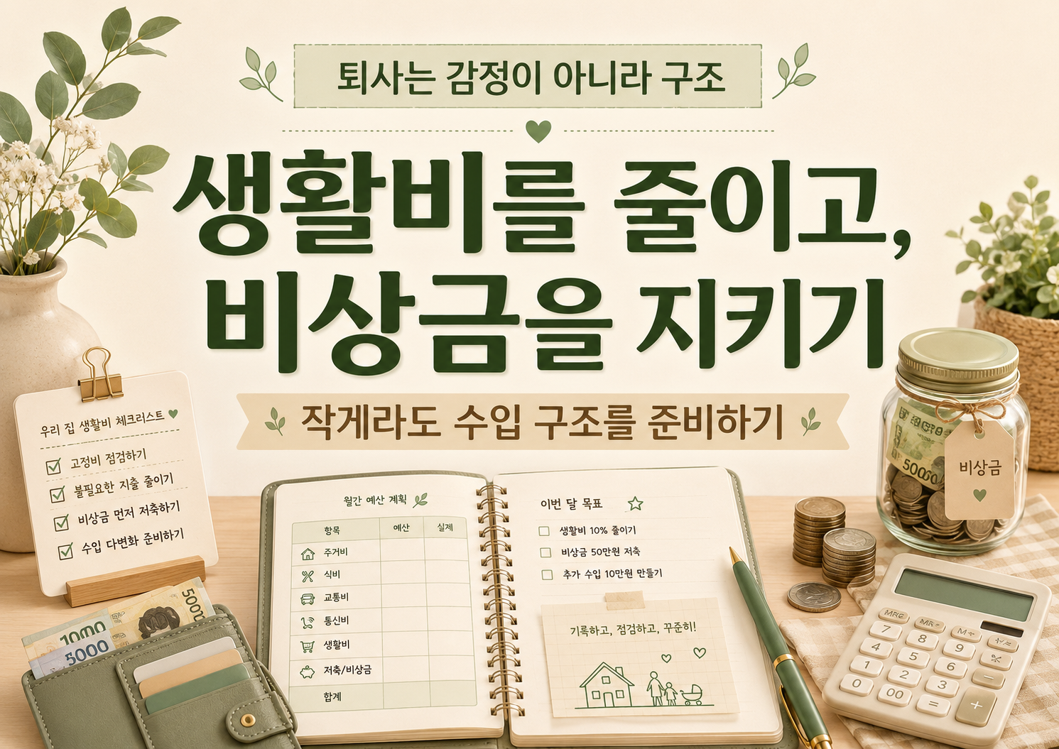 퇴사는 감정이 아니라 돈의 구조를 준비해야 한다는 하단 이미지