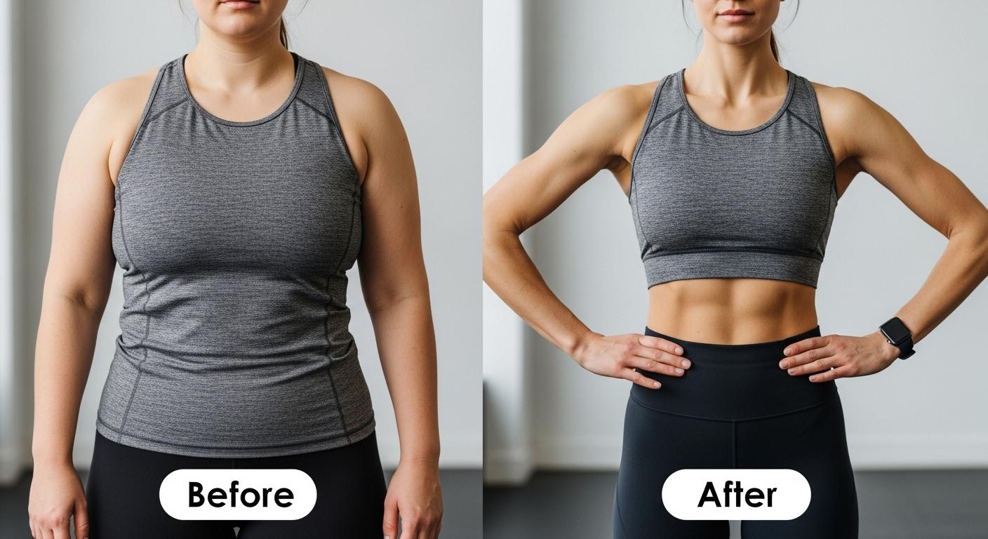 팔뚝살 빼는 운동 전후