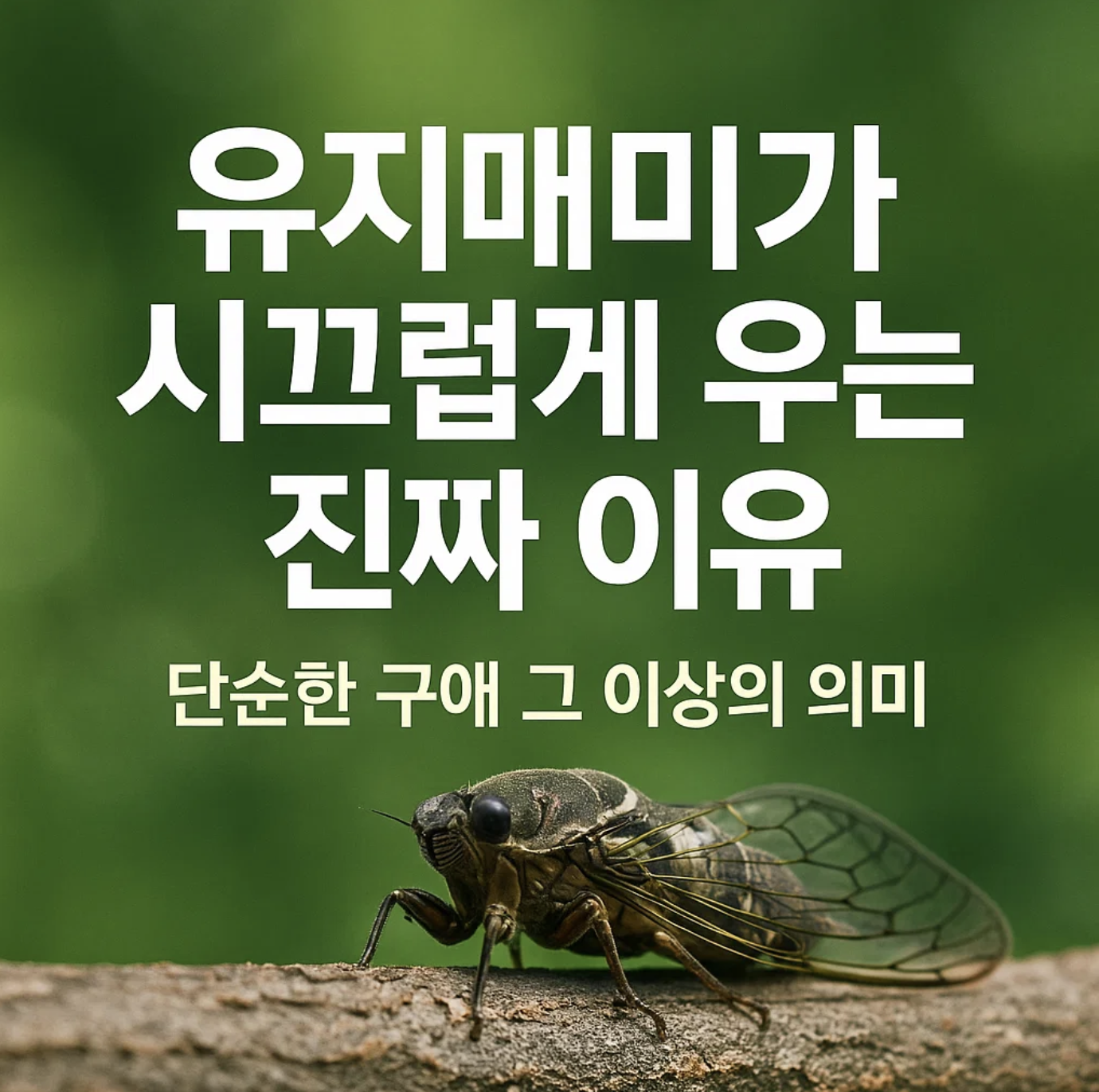유지매미가 시끄럽게 우는 진짜 이유, 단순한 구애 그 이상의 의미