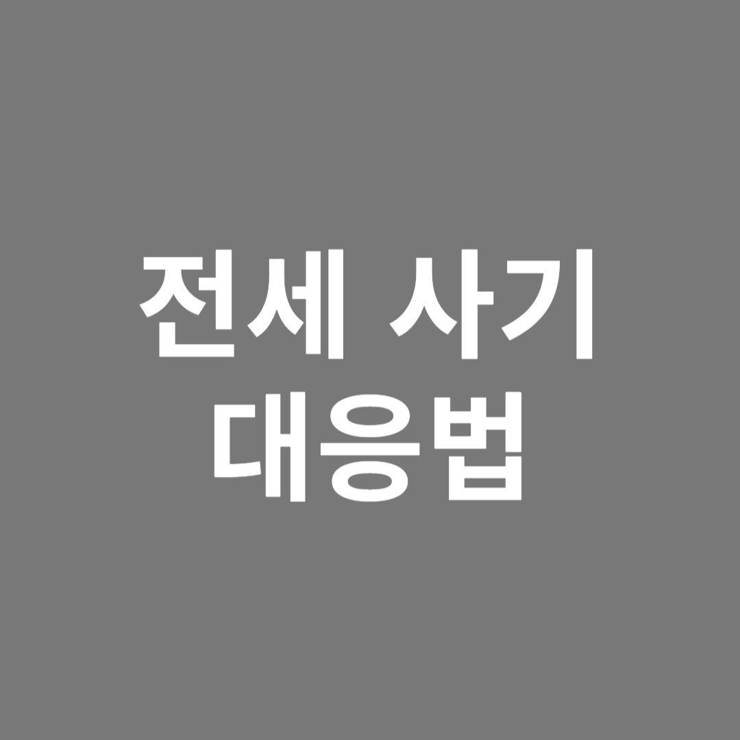 전세사기 대응법 알아보기