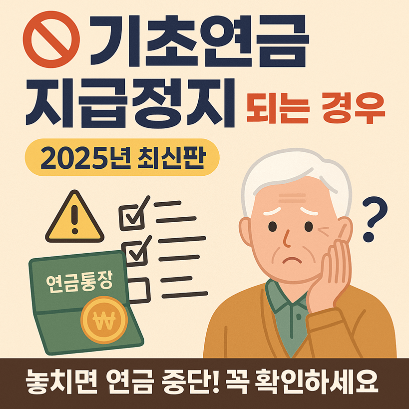 기초연금 지급정지 되는 경우
