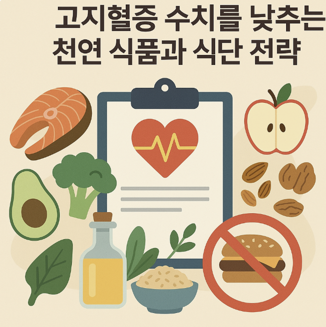 고지혈증 수치 낮추는 식품 관련 사진