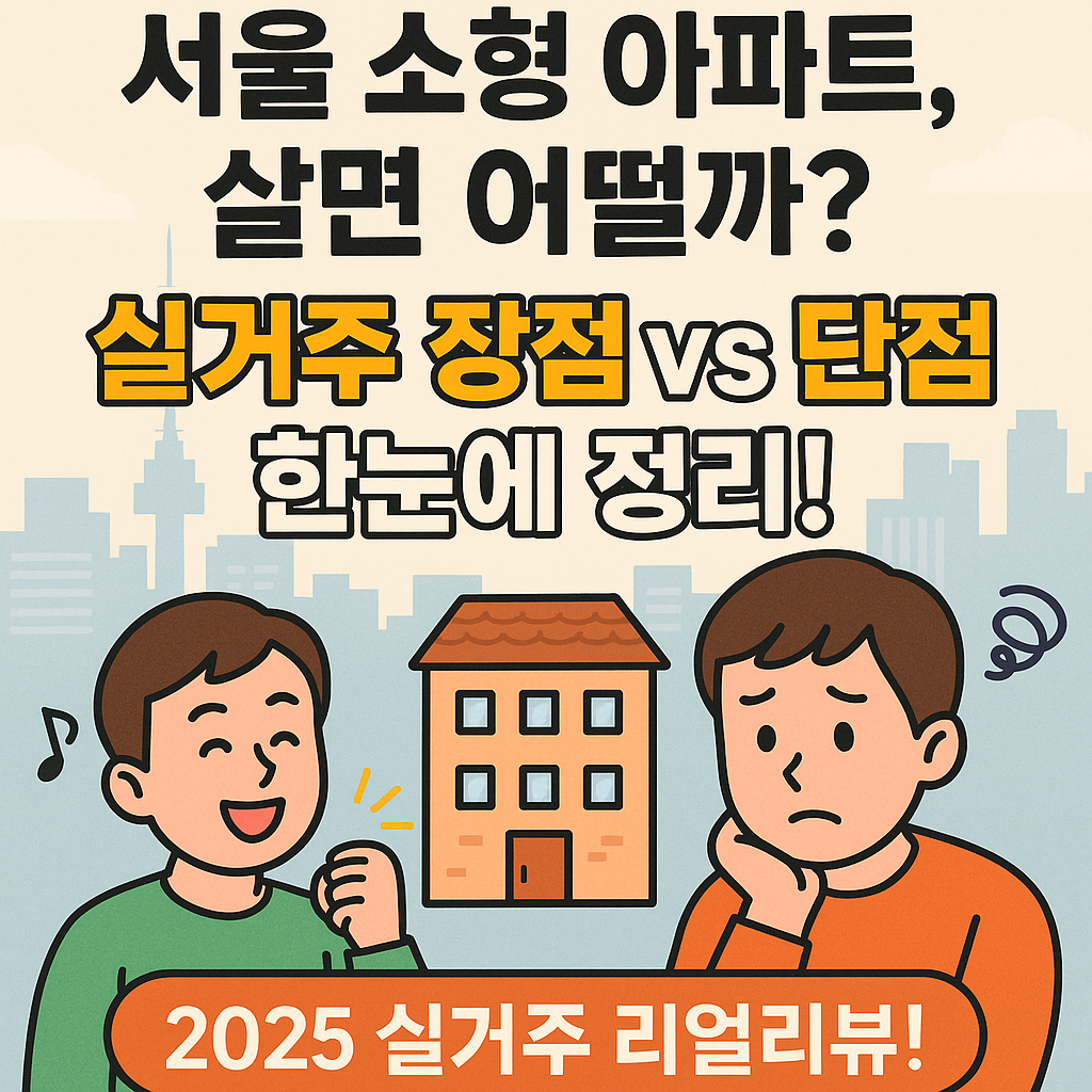 서울 소형 아파트 실거주의 진짜 장단점