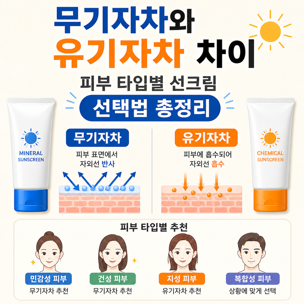 무기자차와 유기자차 차이