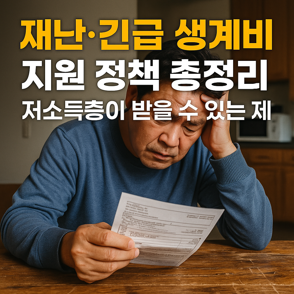 재난 긴급 생계비 지원 정책 정리