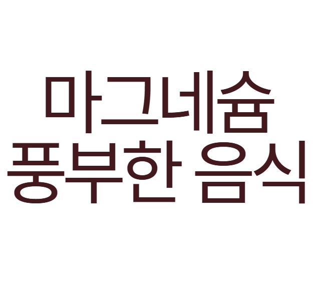 마그네슘이 풍부한 음식 20가지｜하루 식단과 함량표