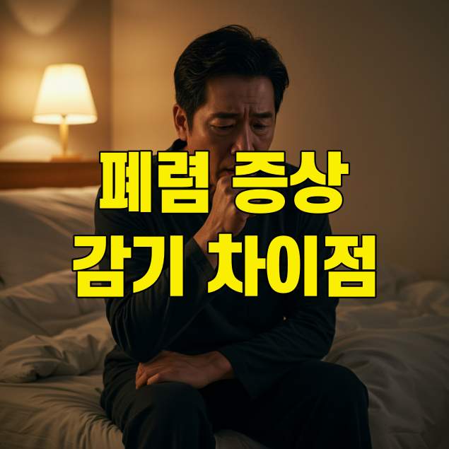 폐렴 증상 감기와 차이점