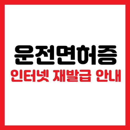 운전면허증 인터넷 재발급