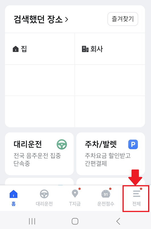 [T맵 음성안내 서비스] 설정