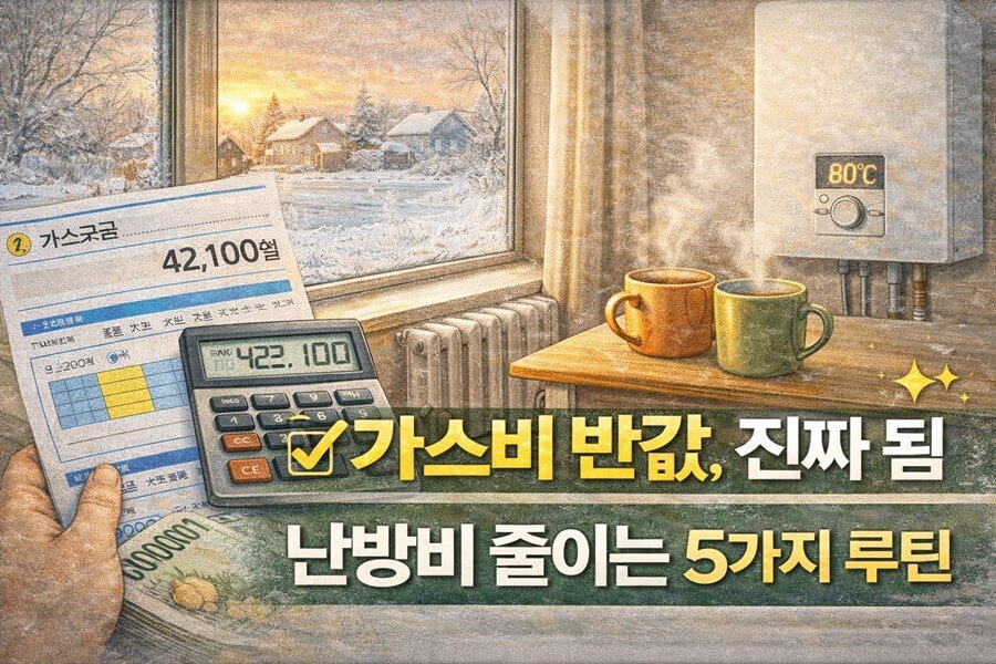 2026 겨울 가스비 반값 만든 5가지 방법