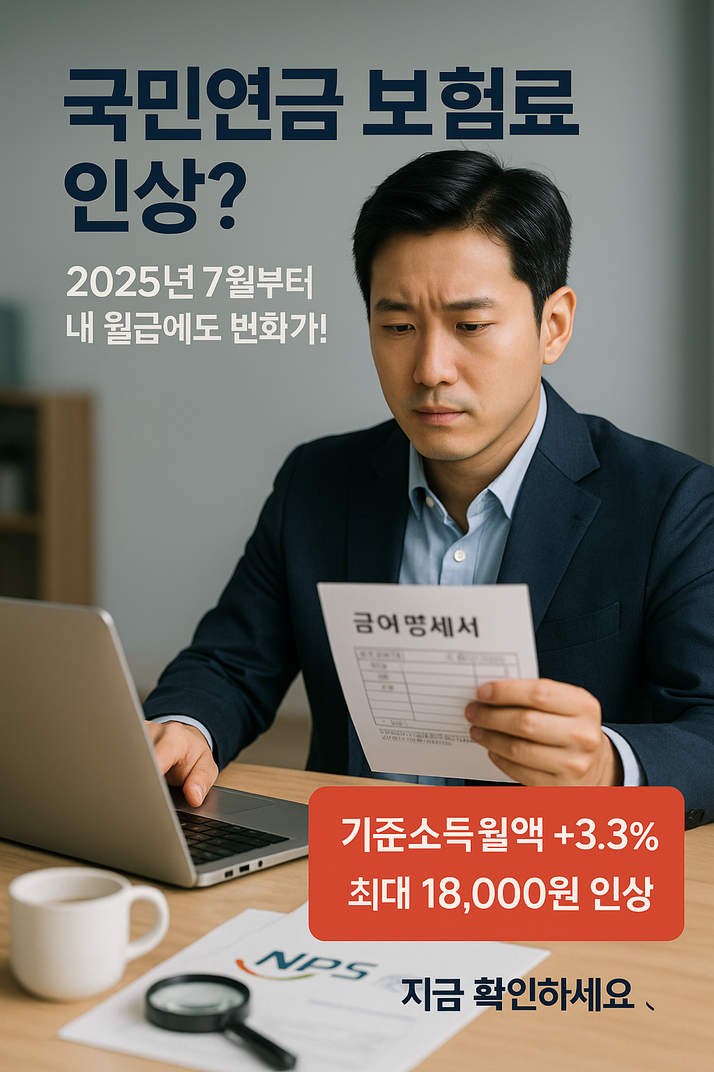 국민연금 보험료 인상 관련 이미지
