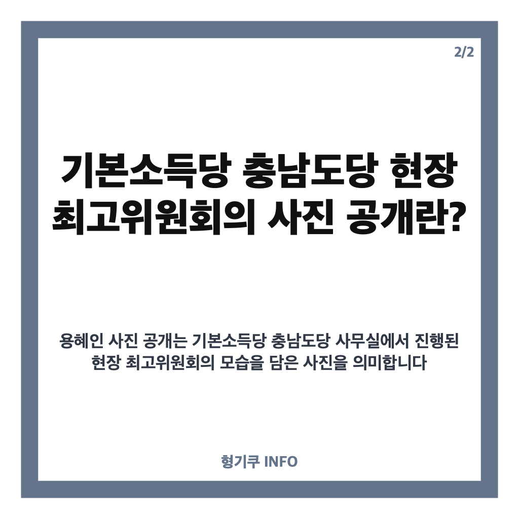 용혜인 사진 공개와 함께 본 기본소득당 충남도당 현장 최고위원회의 현장 모습 카드뉴스 3