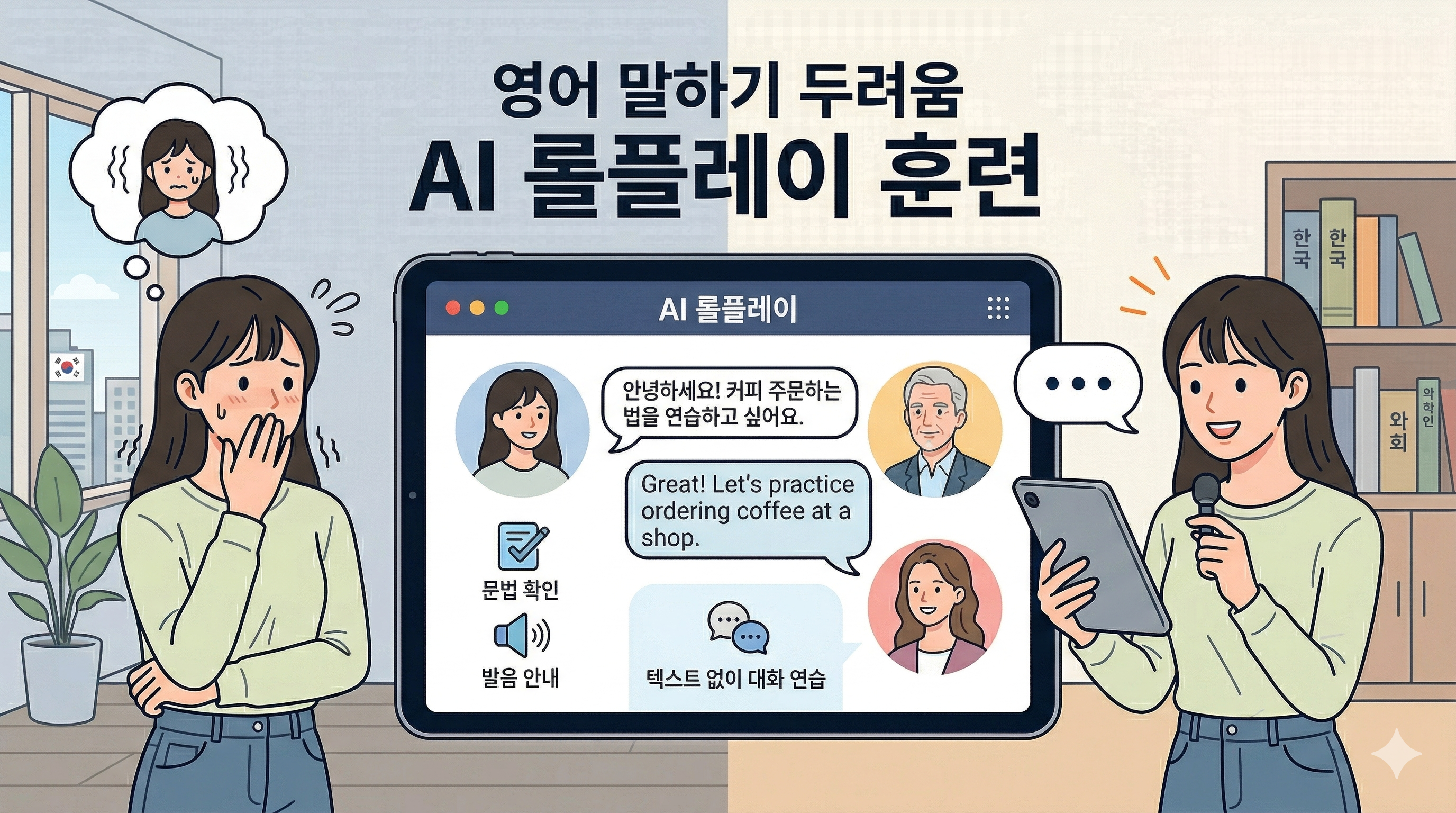 영어 말하기 두려움, 이제는 AI 롤플레이 훈련법