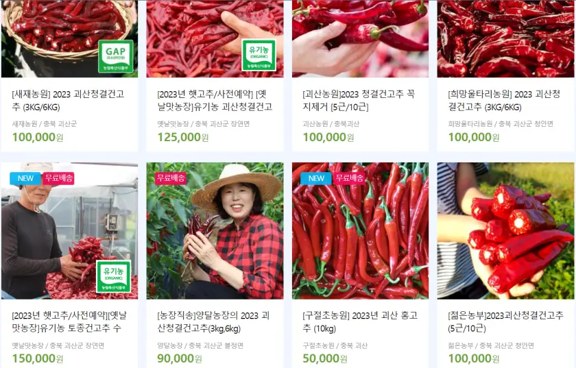 괴산고추축제 괴산장터