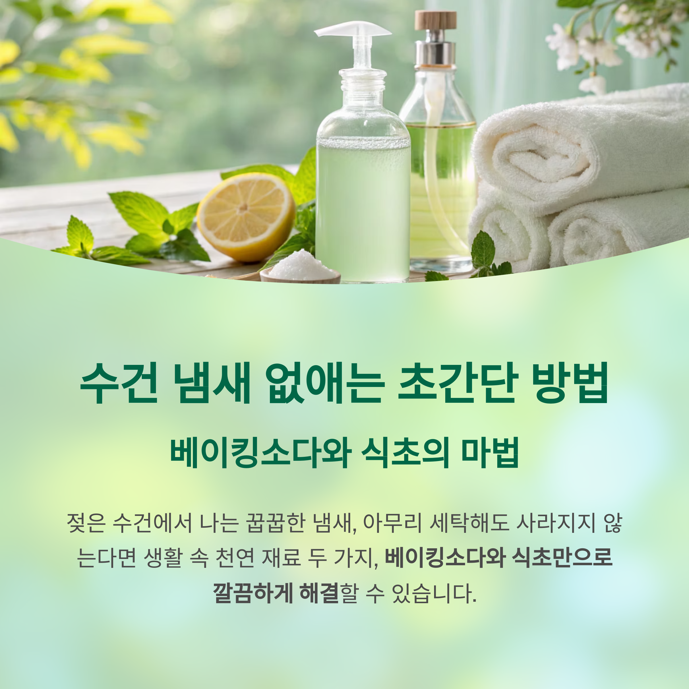 일상 제품으로 수건 관리하기