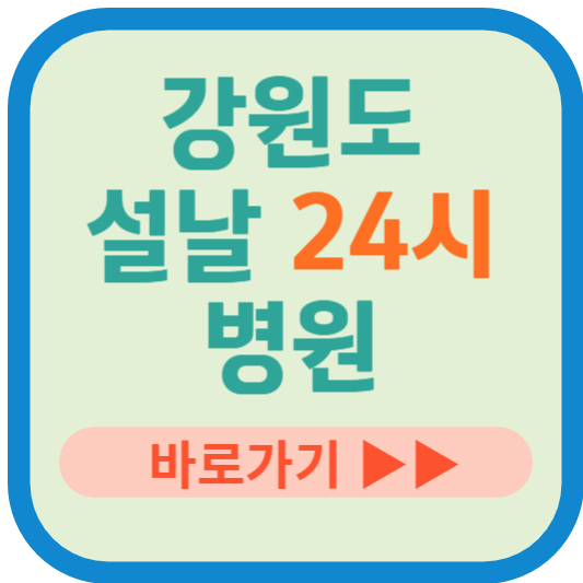 강원도 설날 24시 병원