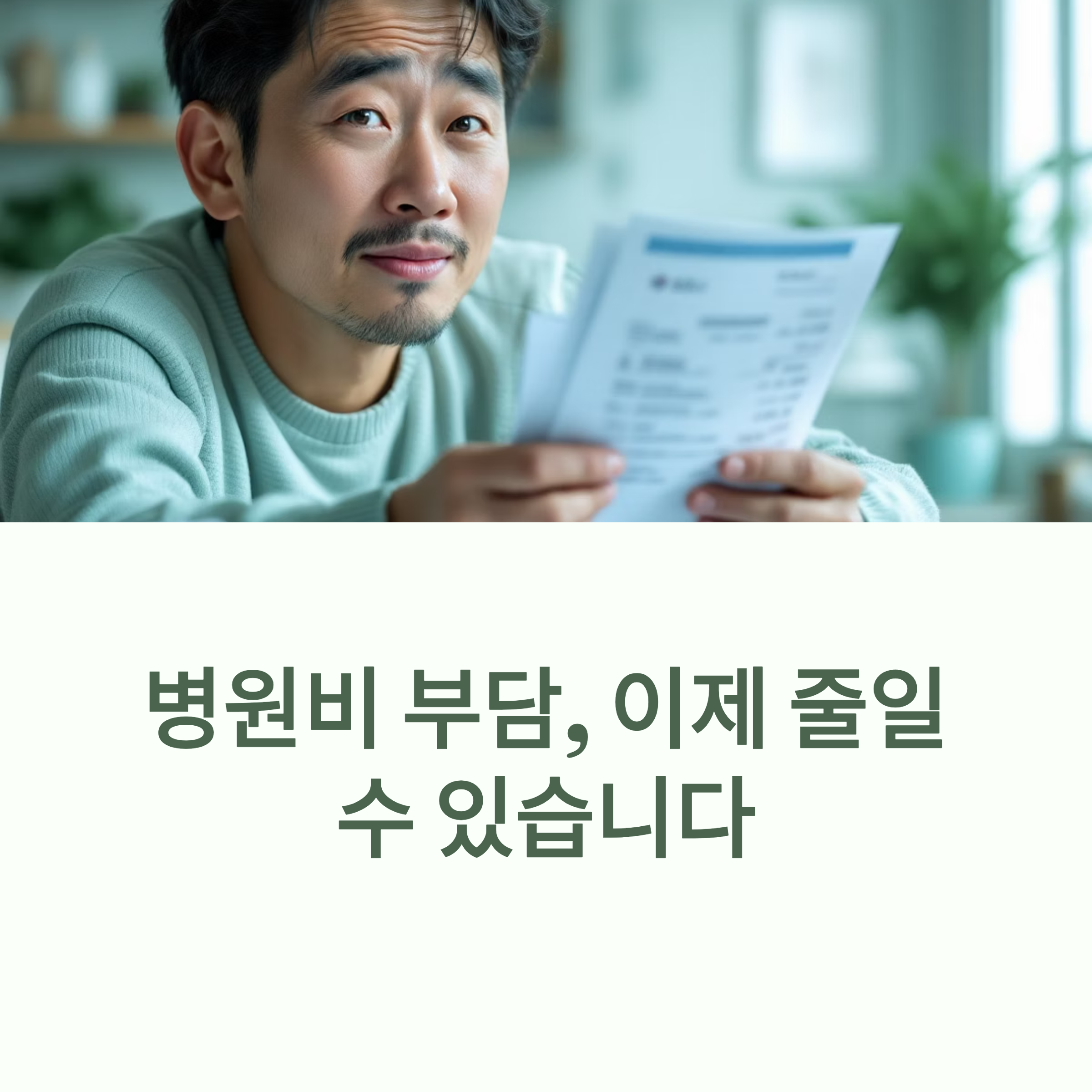병원에 다녀온 뒤 예상보다 많이 나온 진료비 부담