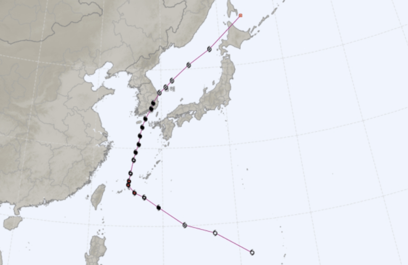 18호 태풍 끄라톤 예상 경로 현재 위치
