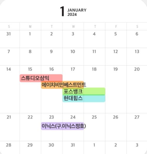 1월 공모주 일정 관련 일러스트 이미지 &lt; 출처 : 카카오뱅크 &gt;