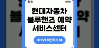 현대 블루핸즈 토요일 영업시간