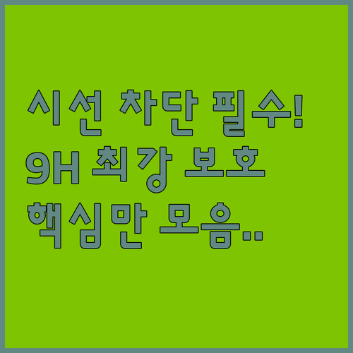 옆자리 시선 완벽 차단 9H 강화유리..