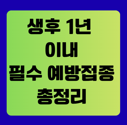 생후 1년 이내 꼭 맞아야 하는 필수 예방접종 6종 총정리(예방접종도우미)