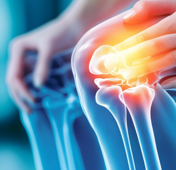 무릅 관절 통증을 표현한 이미지