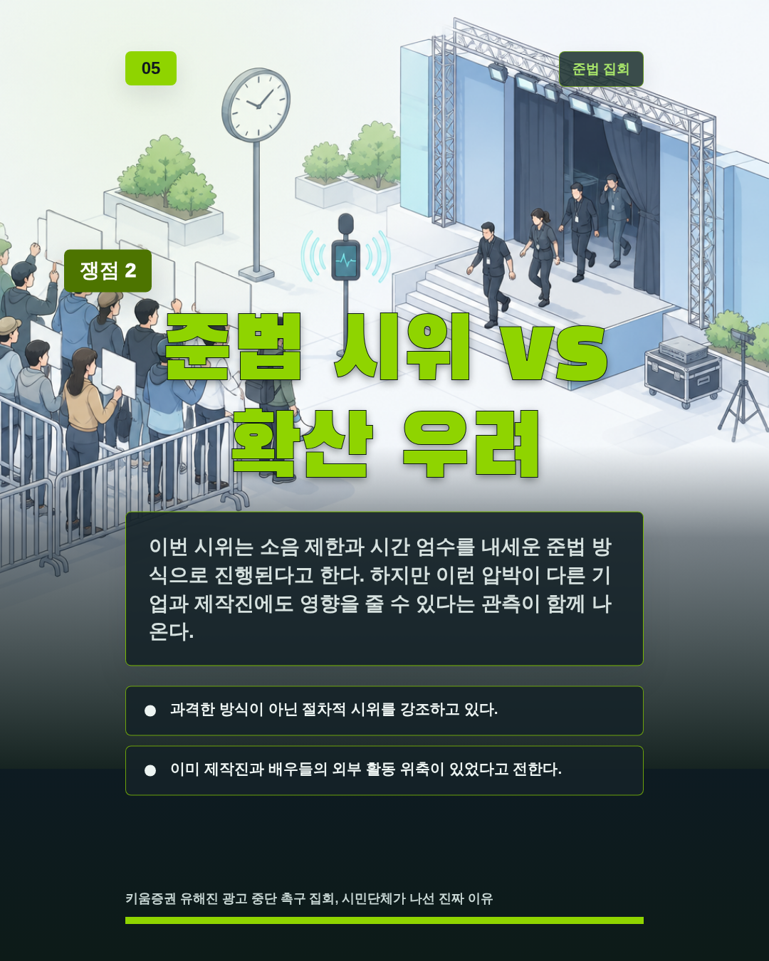 준법 시위 vs 확산 우려