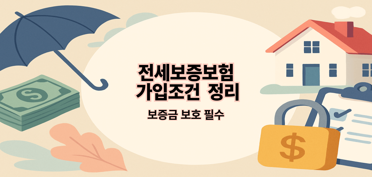전세보증보험 가입조건 정리｜보증금 보호 필수