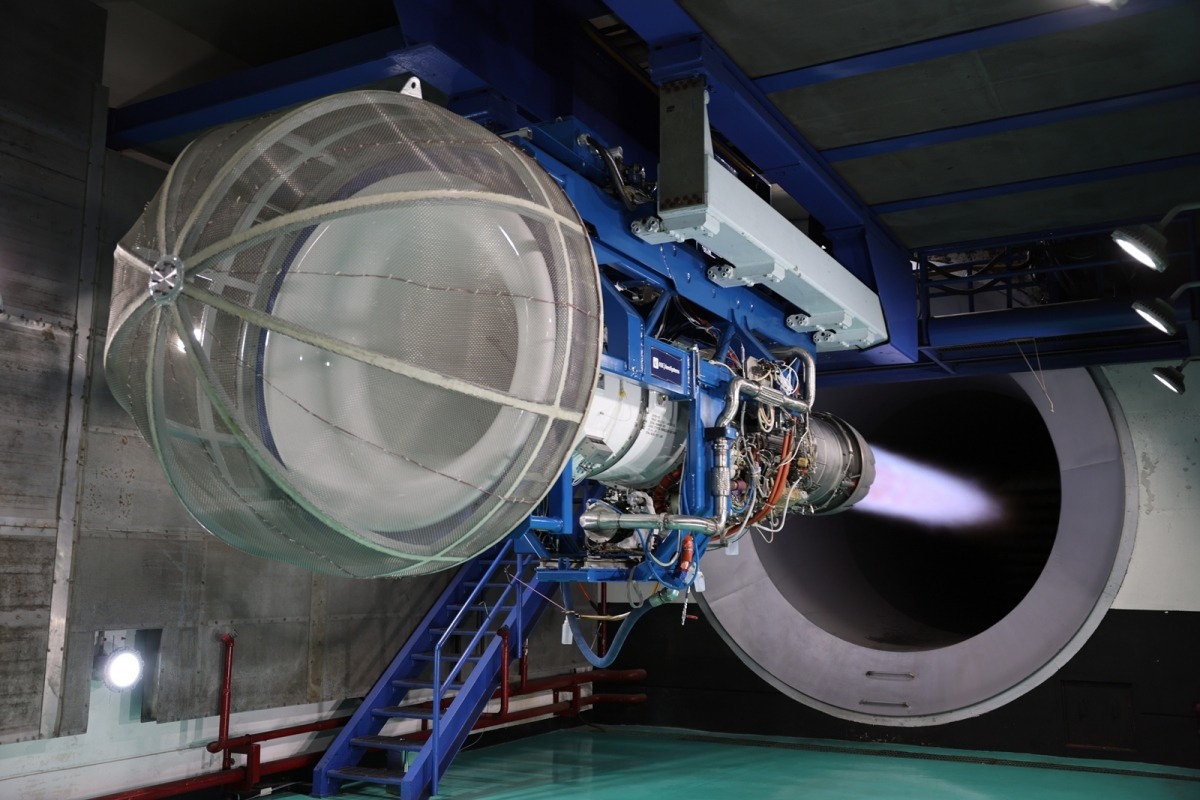 KF21에 탑재되는 F414 엔진 시운전 테스트.