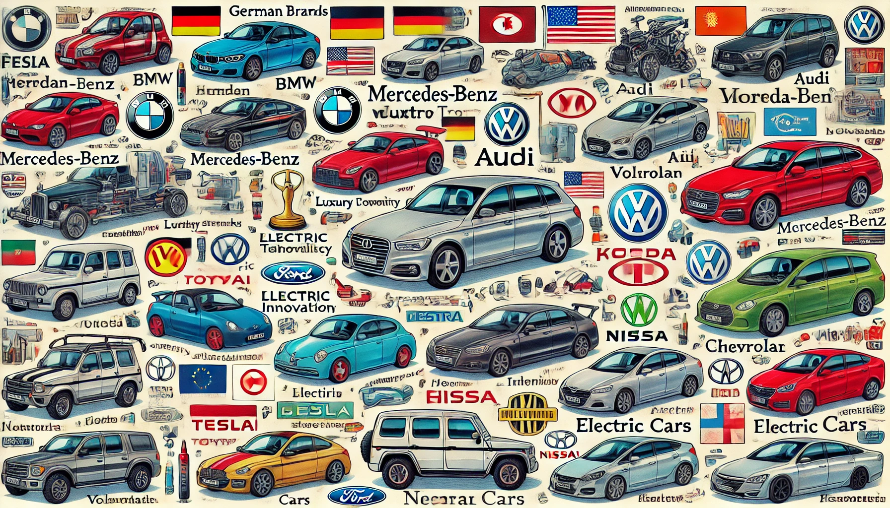 글로벌 자동차 브랜드 총정리: BMW, 벤츠, 테슬라, 현대, 기아 등