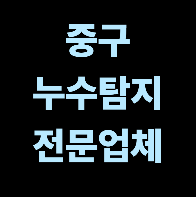 중구 누수탐지 전문업체