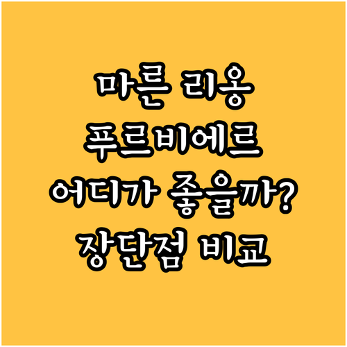 호텔 드 라 마른 리옹 vs 푸르비에