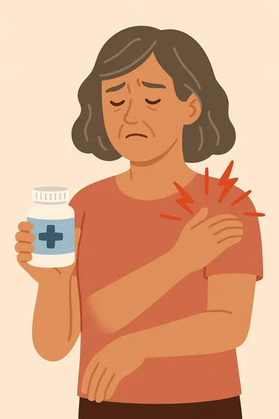 갱년기 관절통 약 복용 모습