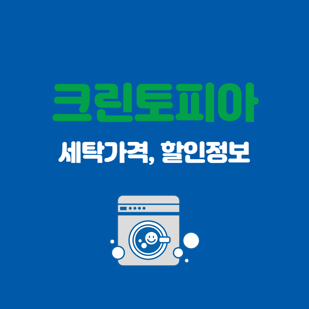 크린토피아 세탁가격