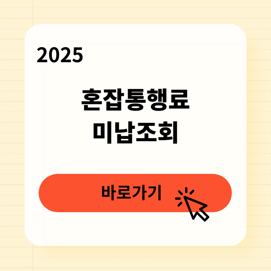 혼잡통행료 미납조회