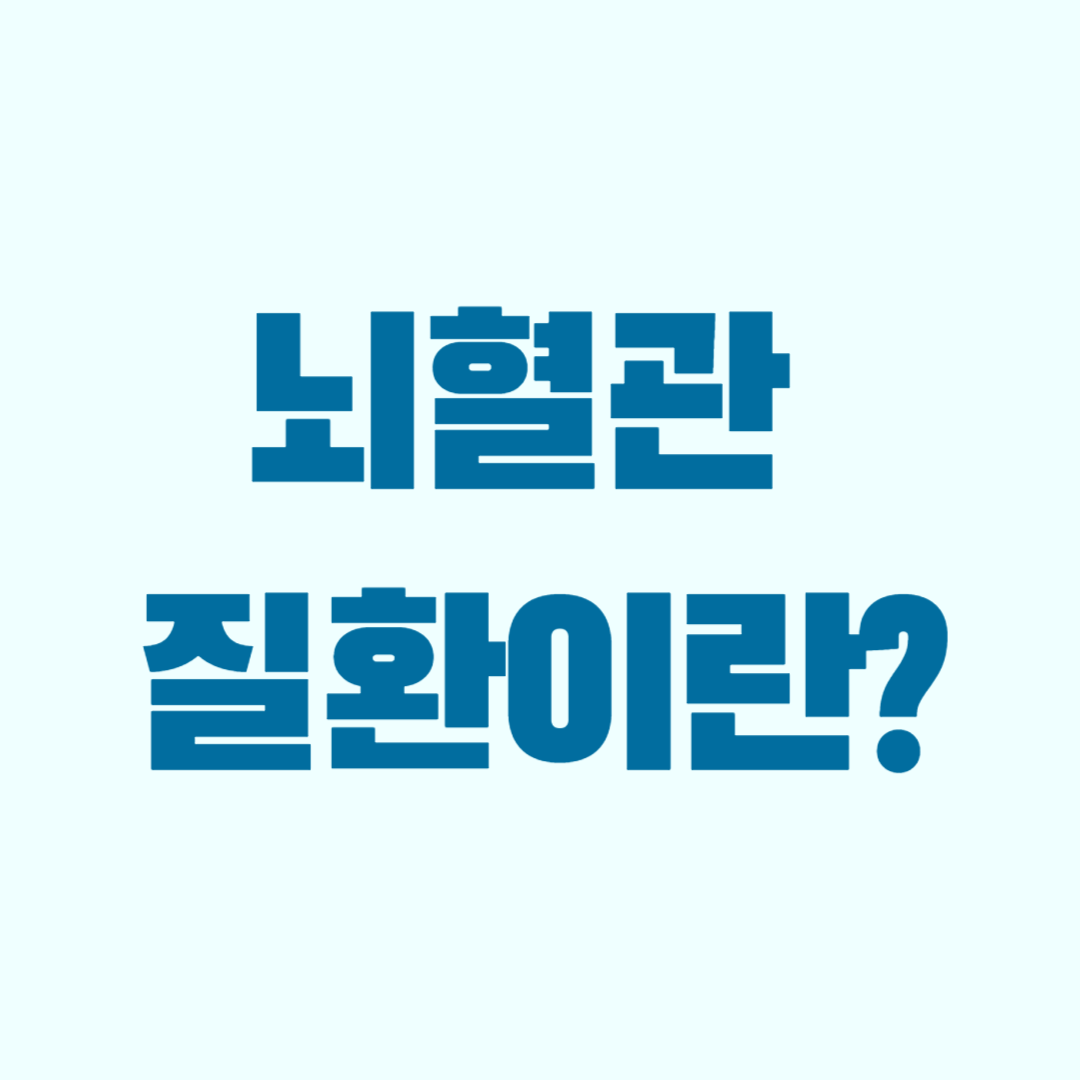 뇌혈관 질환이란