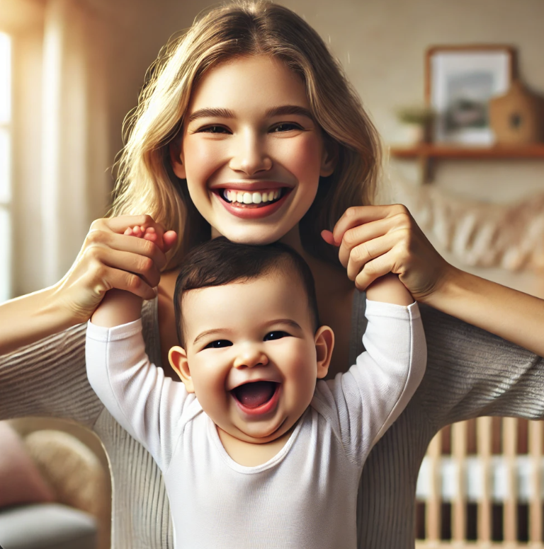 애착 형성이 잘된 아기와 엄마 이미지