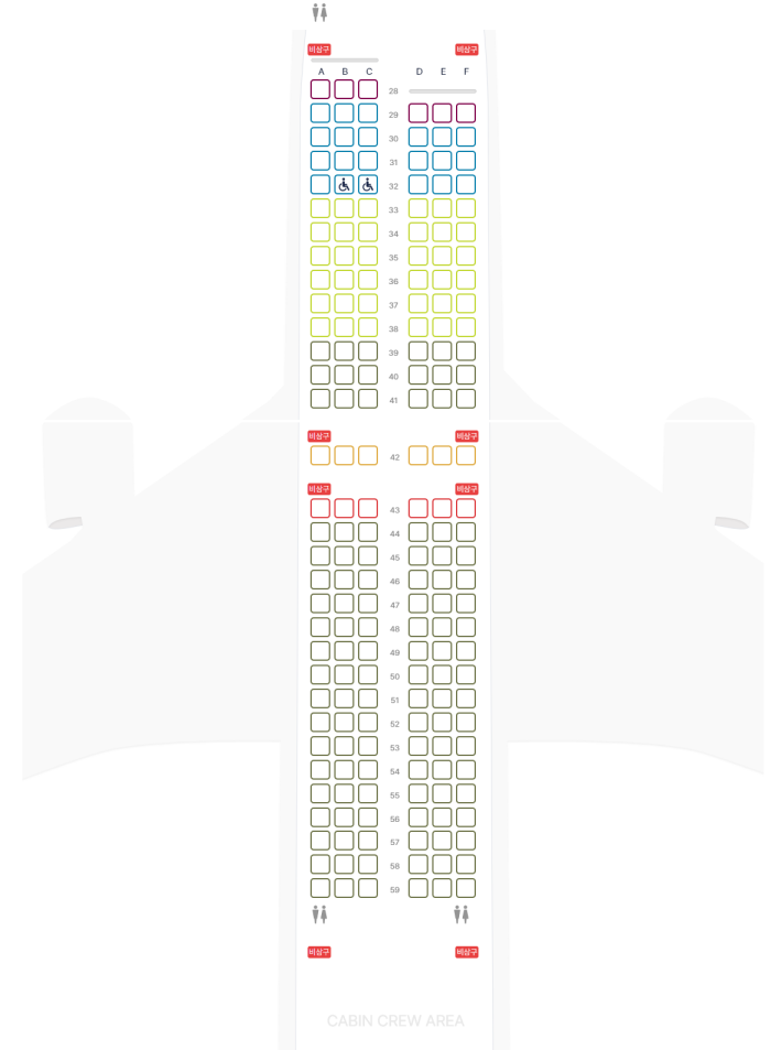 진에어 보잉 B737-800 항공기 좌석 선택 추천 가이드(자석배치도 포함)