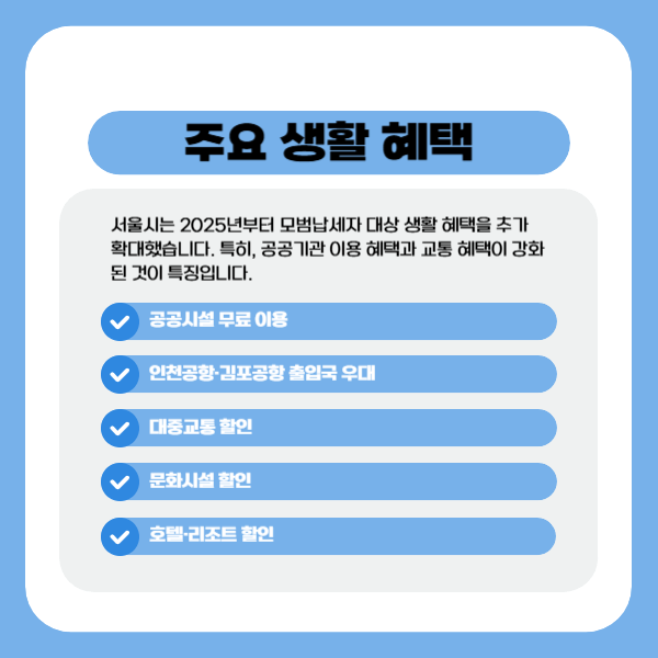 서울시 모범납세자 혜택