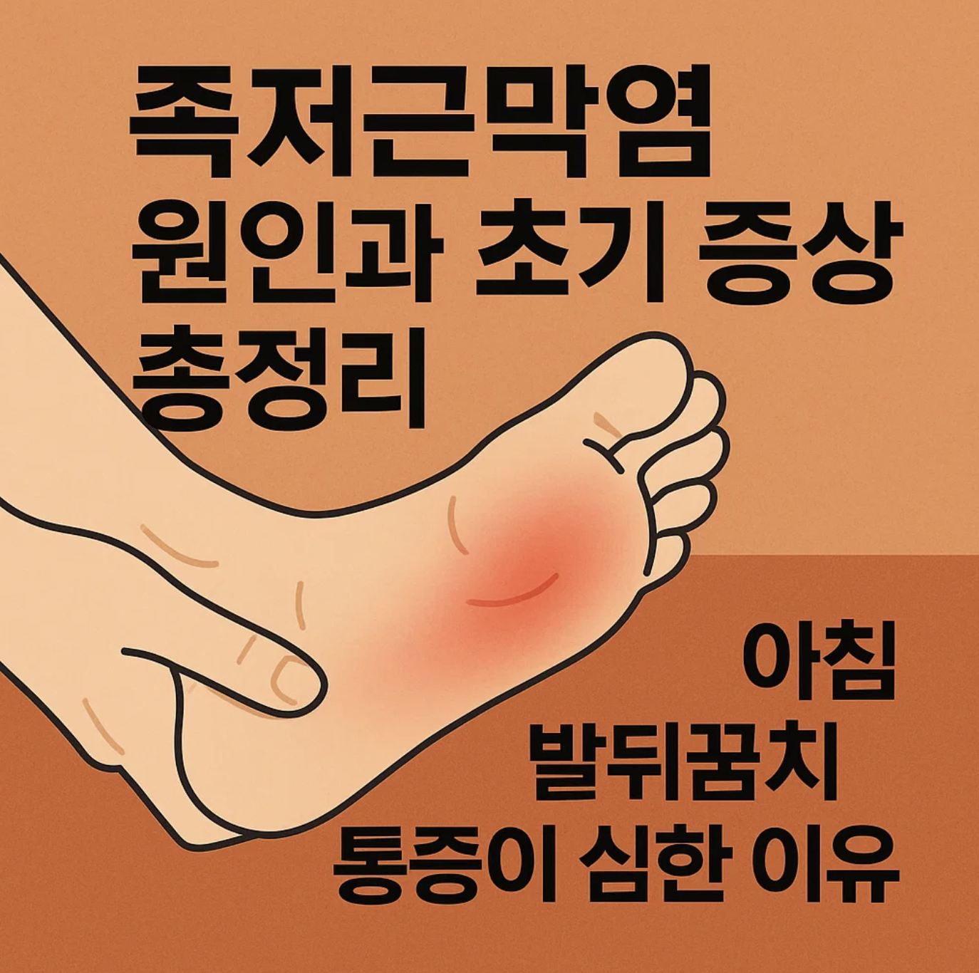 족저근막염 원인과 초기 증상 총정리, 아침 발뒤꿈치 통증이 심한 이유