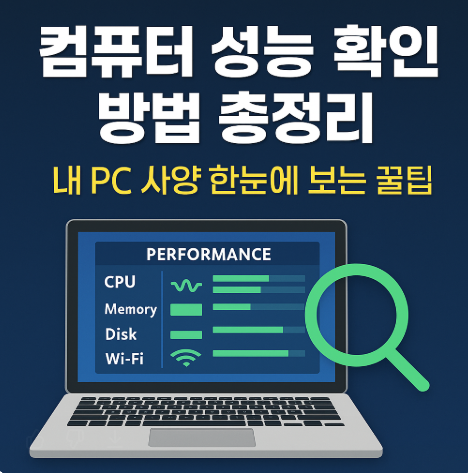 컴퓨터 성능 확인 방법 총정리, 내 PC 사양 한눈에 보는 꿀팁 (이미지 챗지피티)