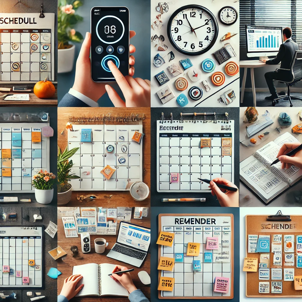 스케쥴을 확인하는 방법들 묘사