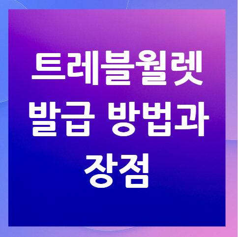 트레블월렛-발급-방법-장점