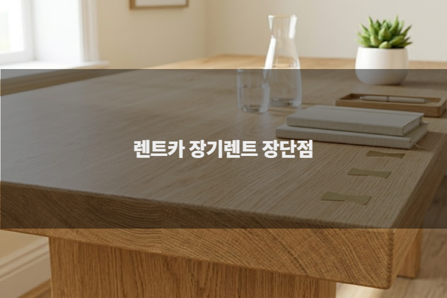 렌트카 장기렌트 장단점